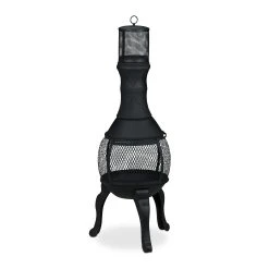 Relaxdays Terrassenofen In Schwarz - (H)113 X (D)38 Cm