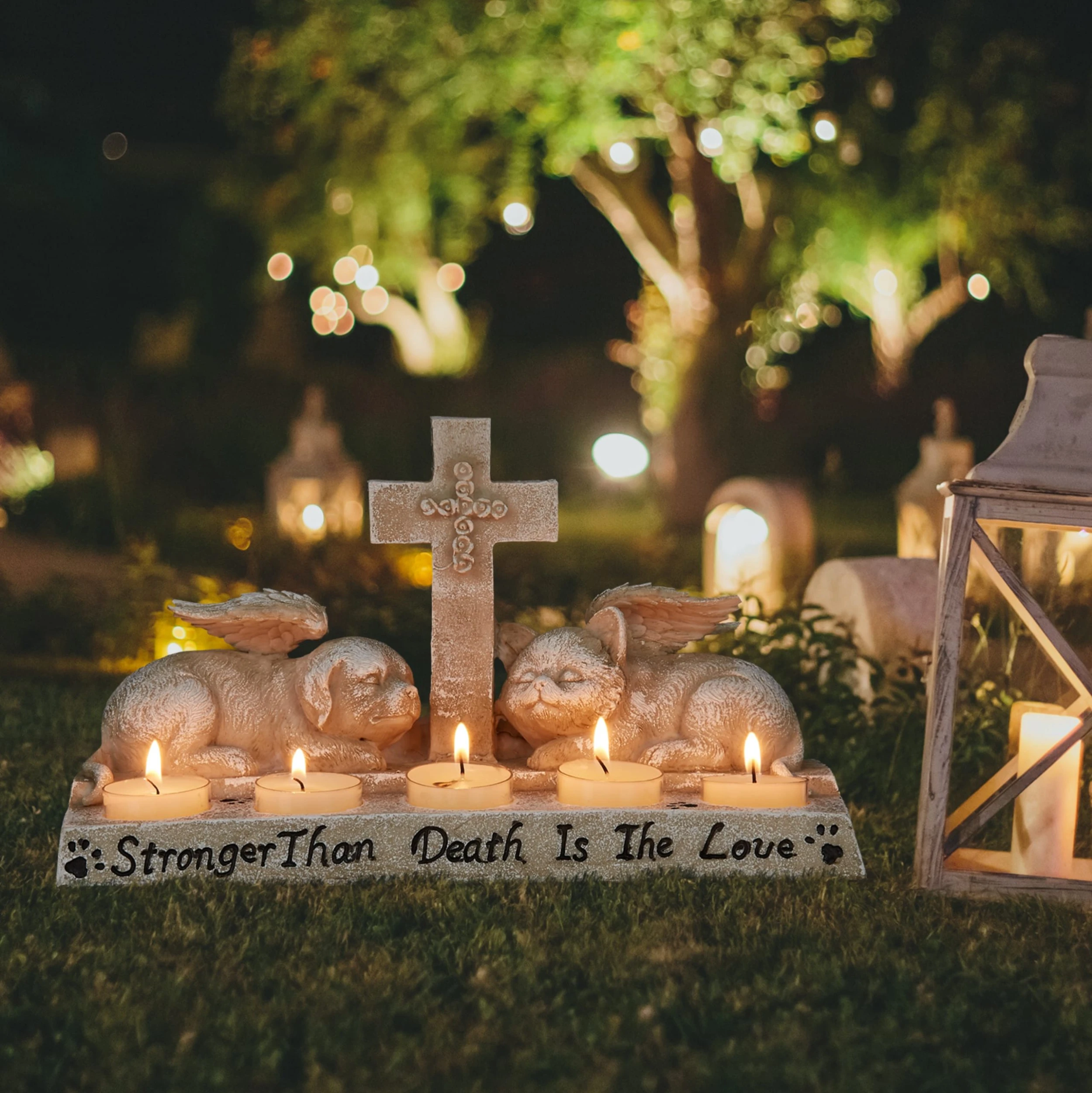 Relaxdays Tier-Grabschmuck In Beige – Bild 2