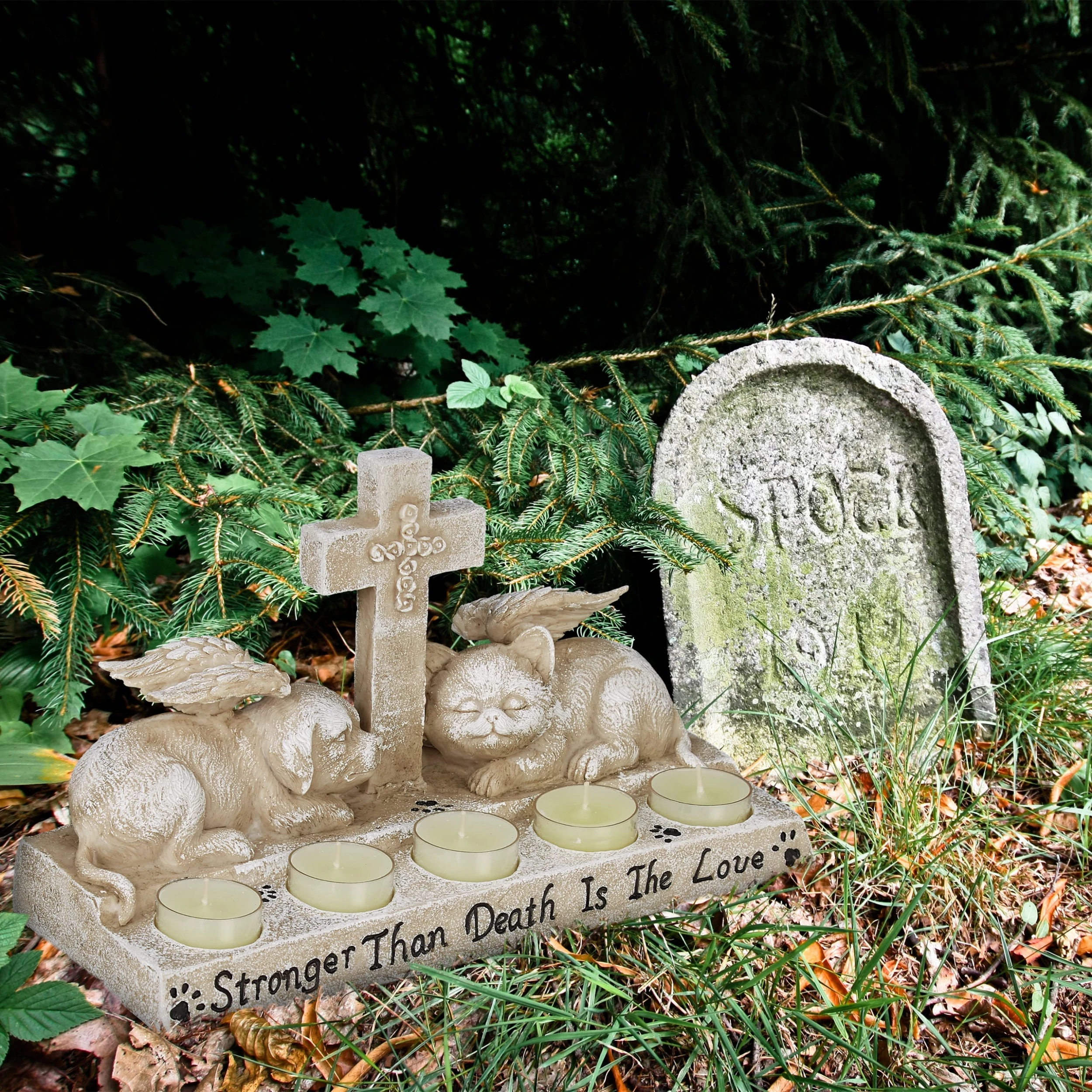 Relaxdays Tier-Grabschmuck In Beige – Bild 3