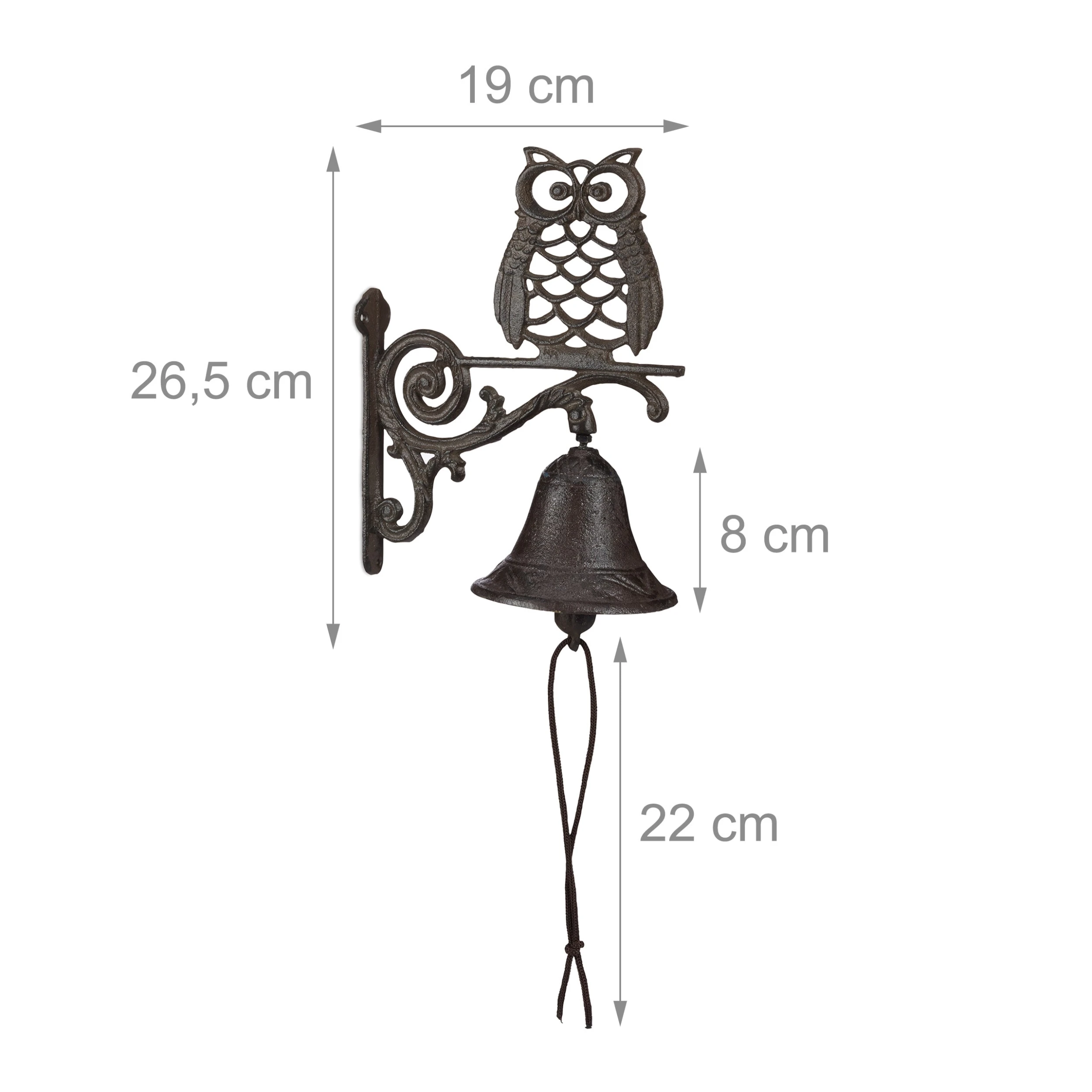Relaxdays Türglocke Eule In Dunkelbraun – Bild 4