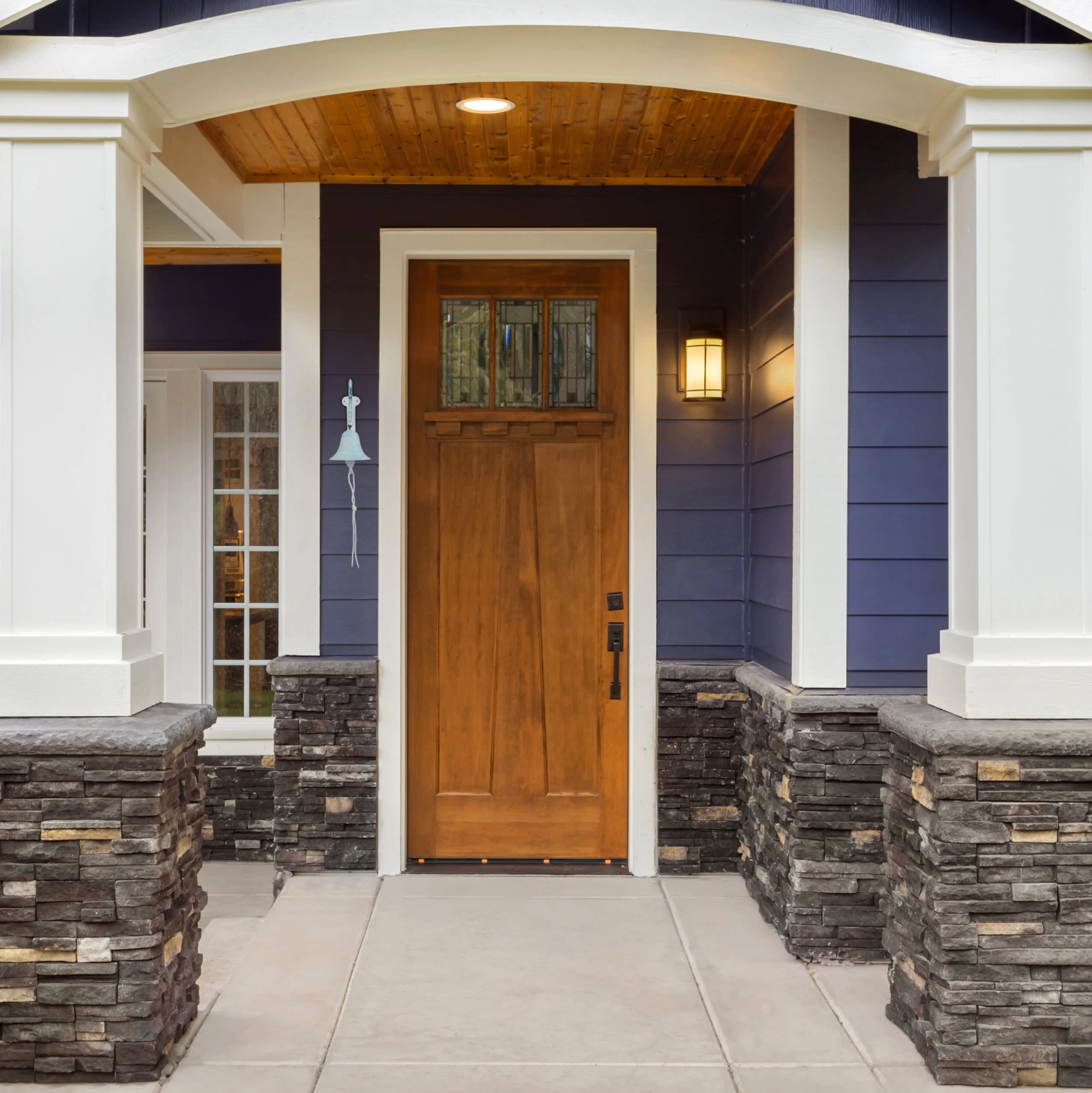 Relaxdays Türglocke In Weiß/ Blau – Bild 2