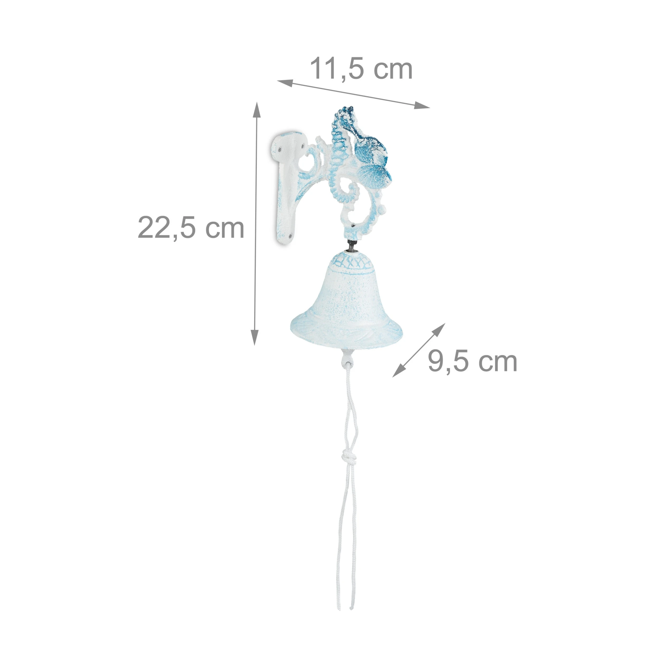 Relaxdays Türglocke In Weiß/ Blau – Bild 4