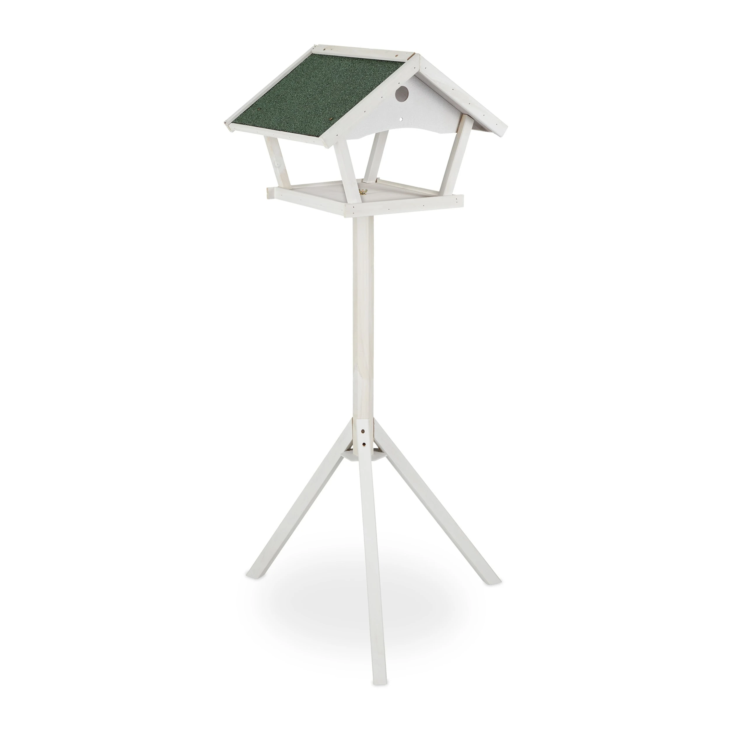 Relaxdays Vogelfutterhaus In Weiß/ Grün - (B)70 X (H)139 X (T)60 Cm