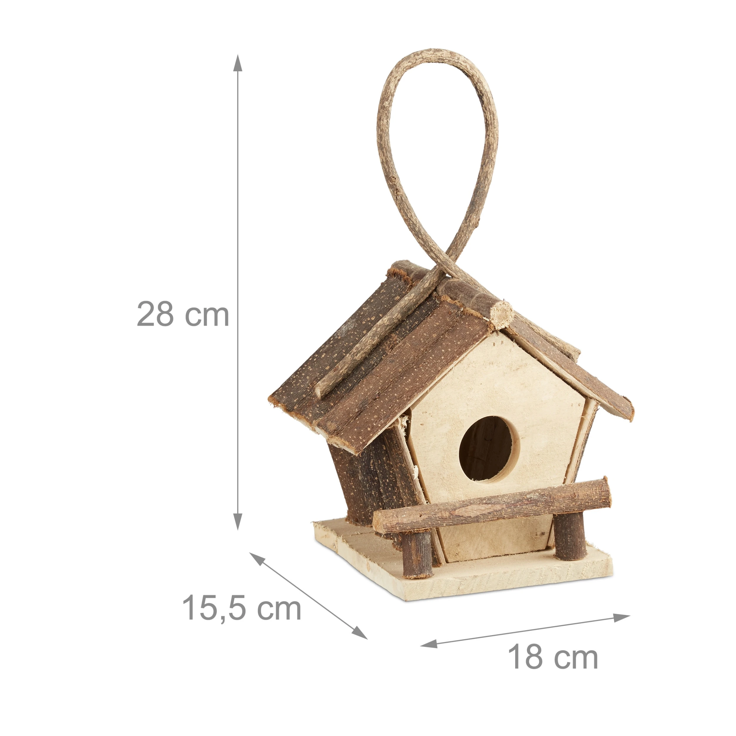 Relaxdays Vogelhaus In Natur – Bild 4