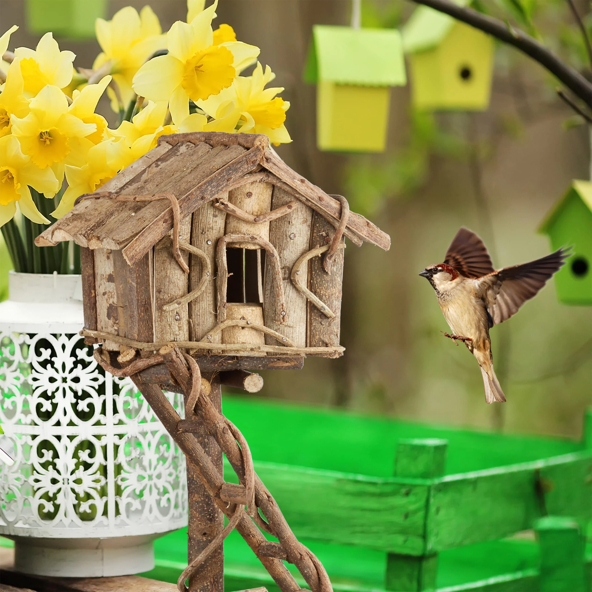 Relaxdays Vogelhaus In Natur – Bild 5