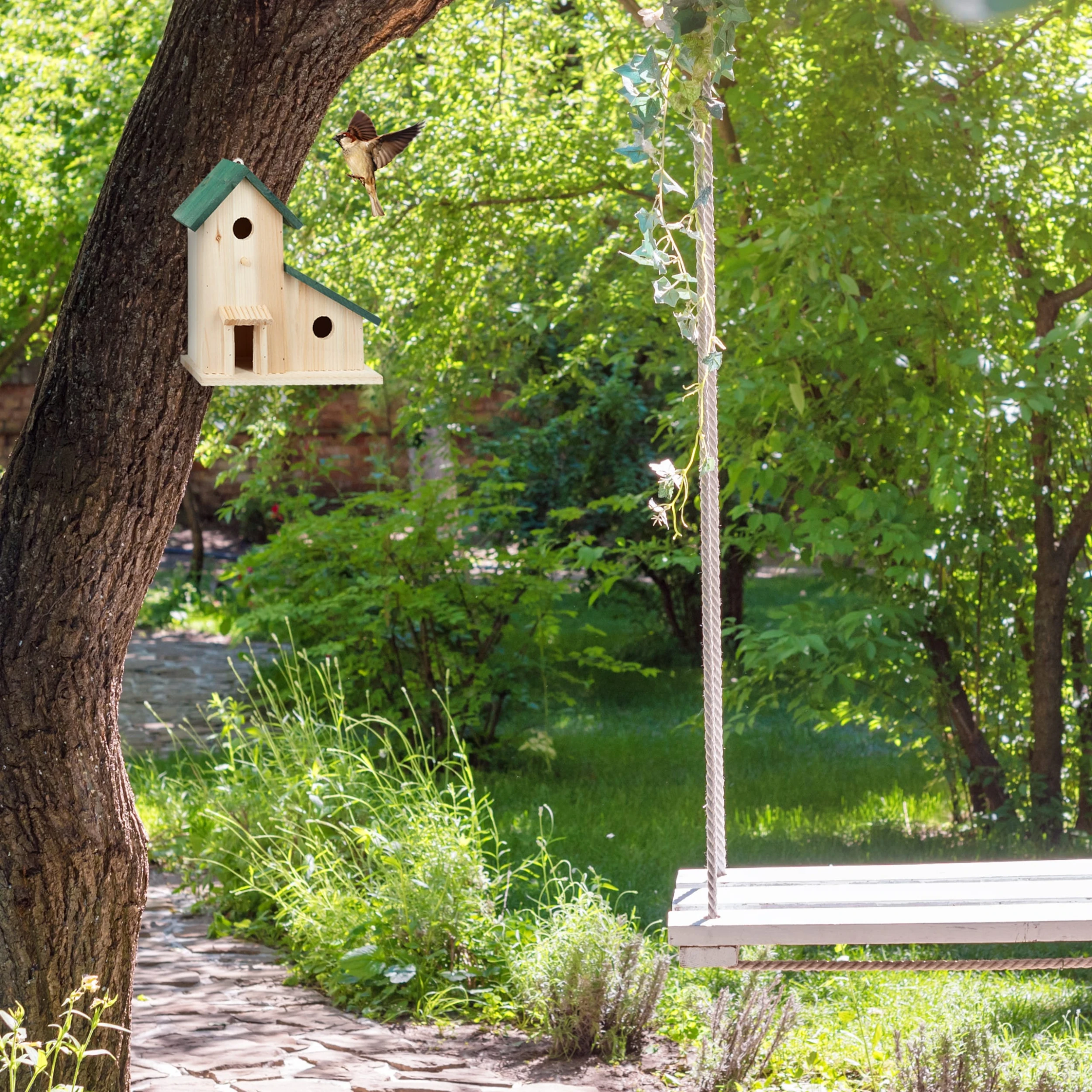 Relaxdays Vogelvilla In Grün – Bild 5