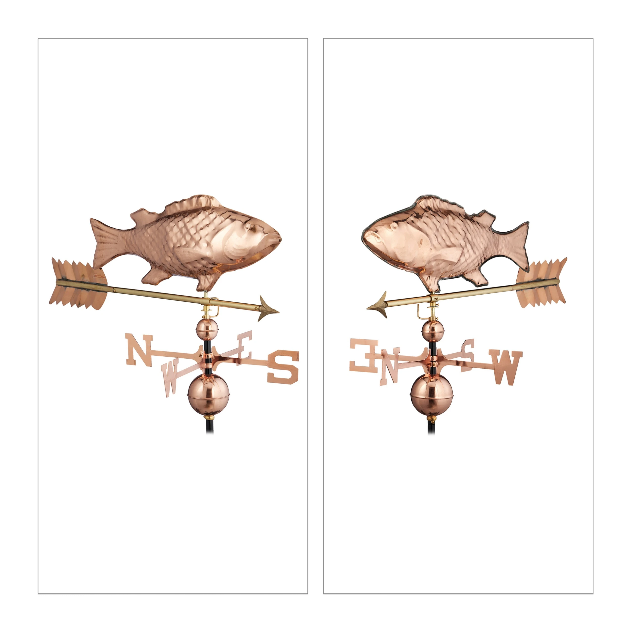 Relaxdays Wetterfahne "Fisch" In Kupfer – Bild 6