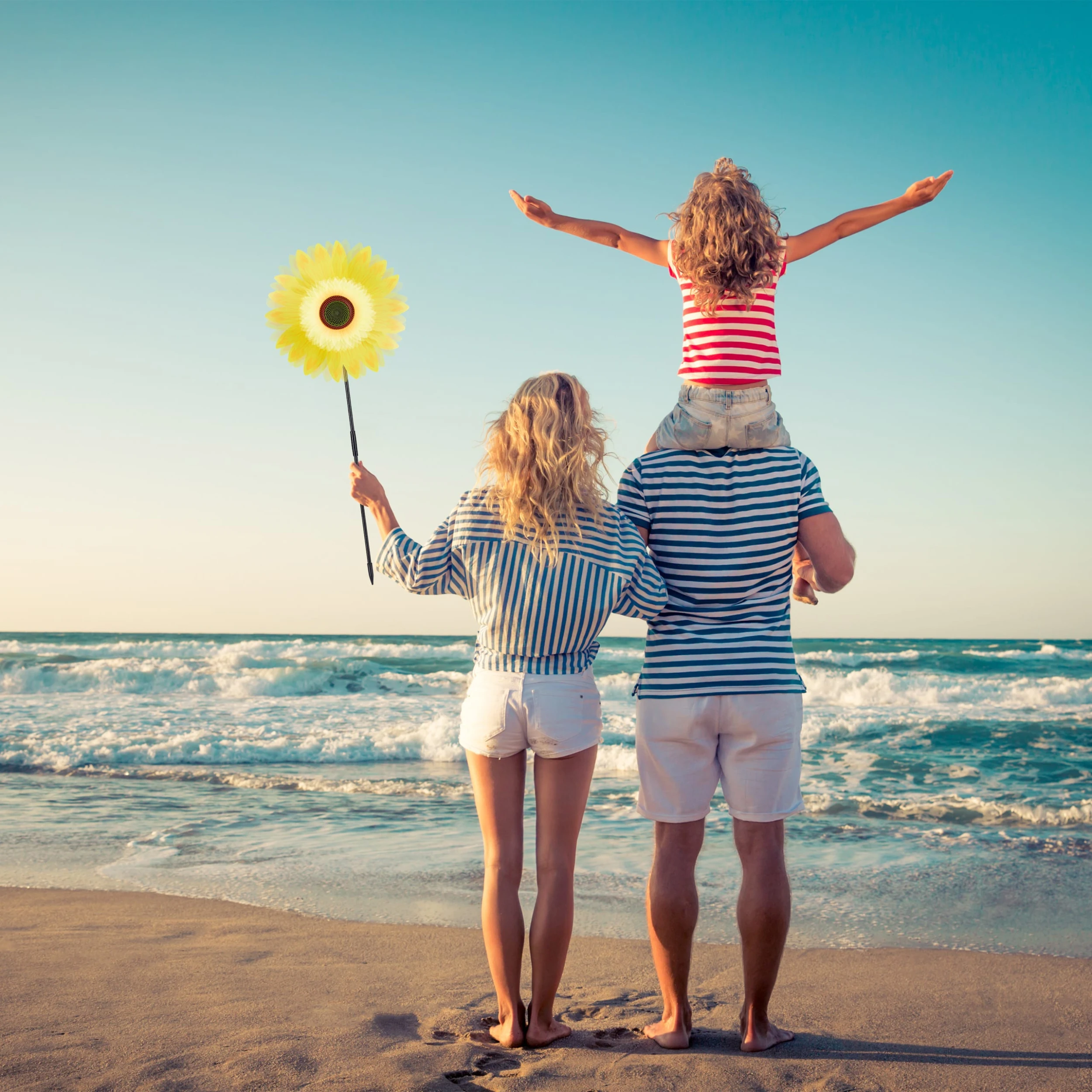 Relaxdays Windrad Sonnenblume In Gelb – Bild 3