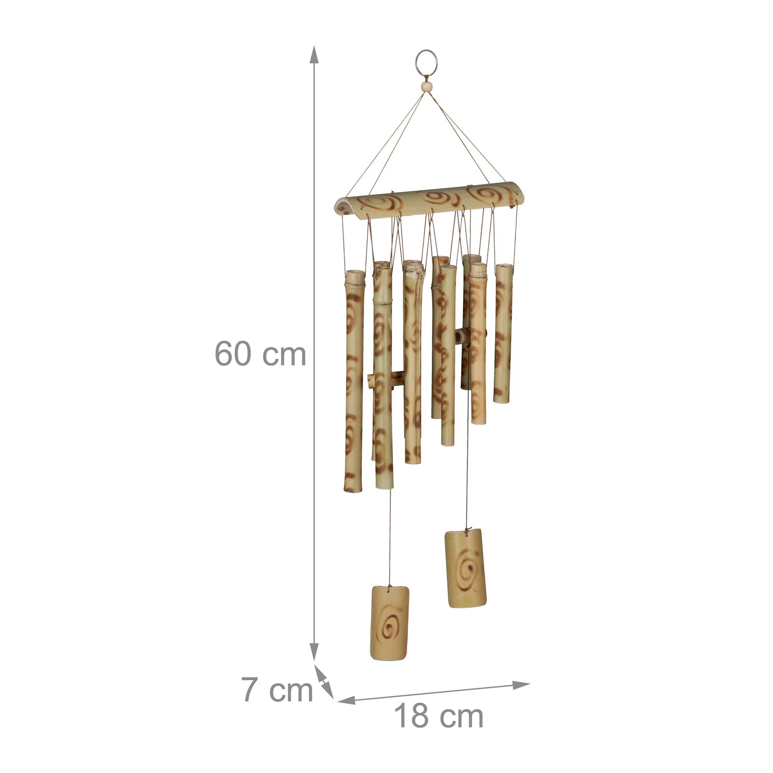 Relaxdays Windspiel In Natur - (B)18 X (H)60 Cm – Bild 4