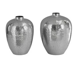 Riess-ambiente.de Vase ORIENTAL In Silber - 25 X 32 X 25cm