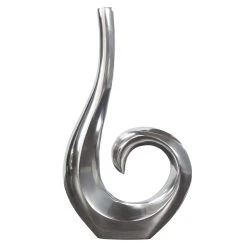 Riess-ambiente.de Vase WAVE In Silber - 25 X 48 X 6cm