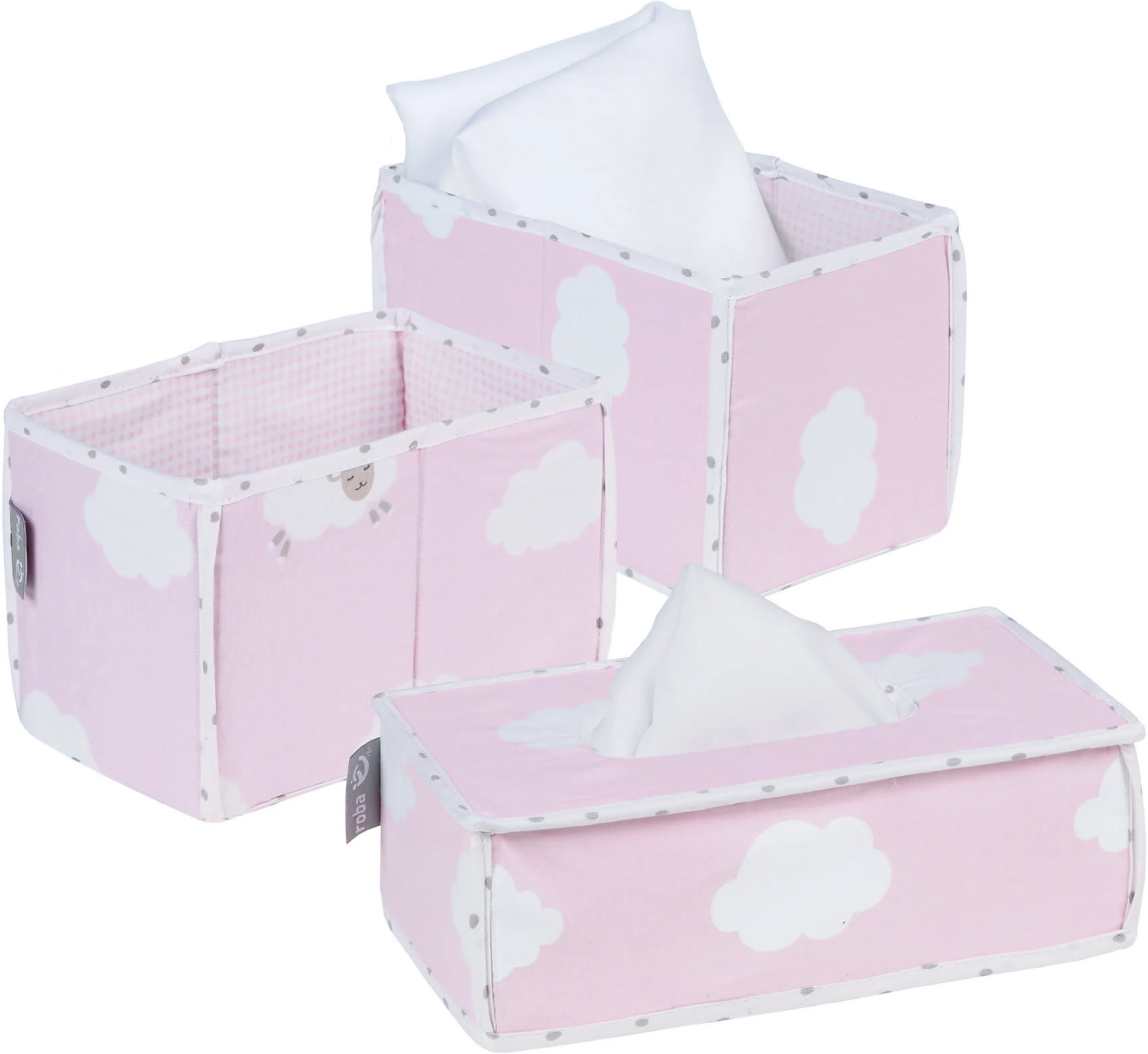Roba Pflegeorganizer Kleine Wolke, 3er- Set, Rosa – Bild 2