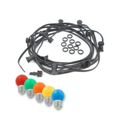 SATISFIRE Partylichterkette 10 Bunte LED - 10 Meter