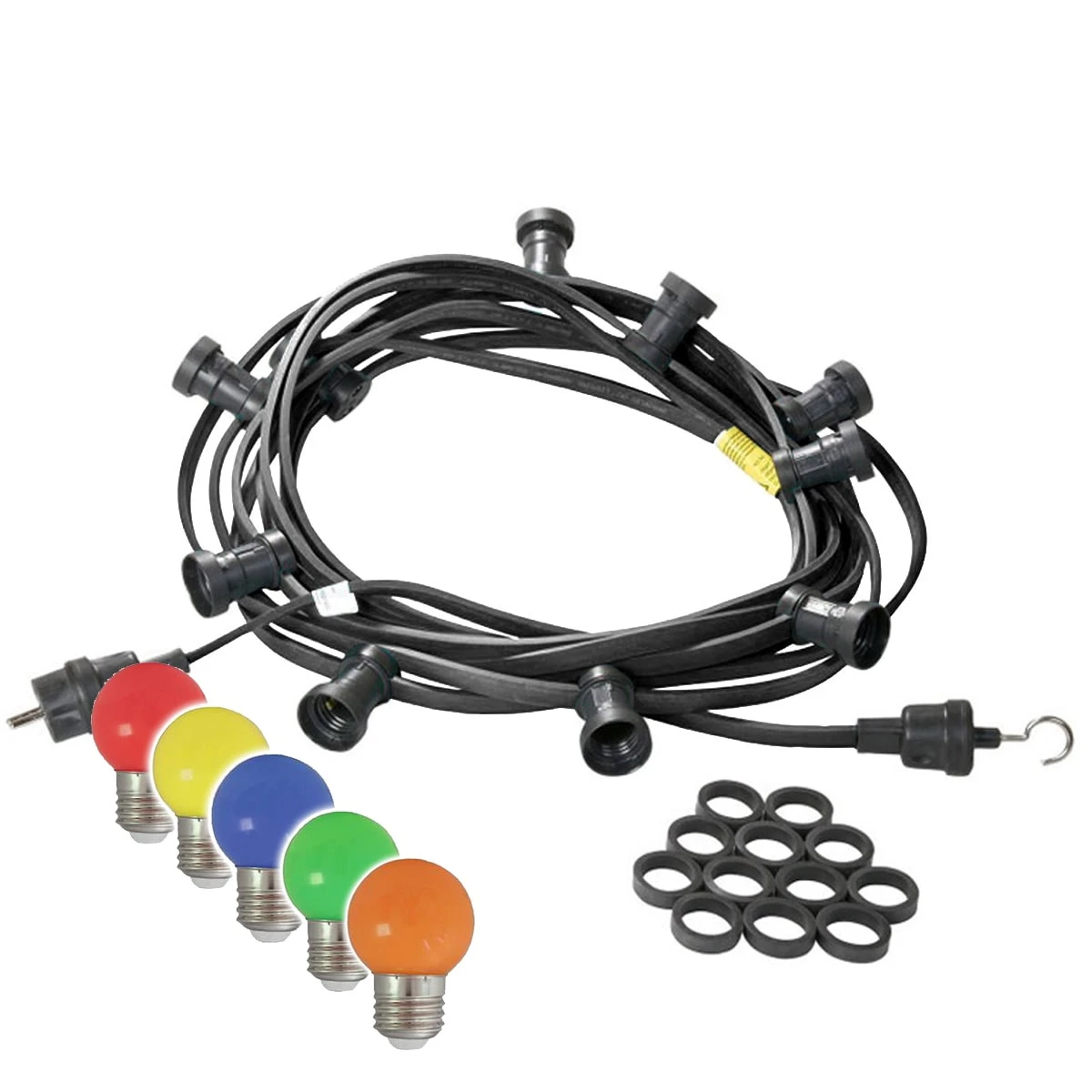 SATISFIRE Partylichterkette 10m - 30 Bunte Lampen