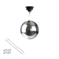 SATISFIRE Spiegelkugel 30cm Mit Motor In Silber