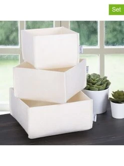 Scandinavia Concept 3er-Set: Aufbewahrungsboxen In Weiß