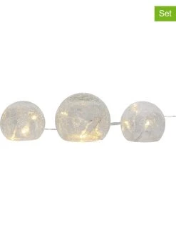 Star Trading 3er-Set: LED-Dekoobjekte "Triss" In Transparent