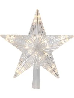 Star Trading LED-Baumspitze "Topsy" In Transparent - (B)22 X (H)24 X (T)5 Cm
