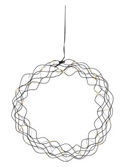 Star Trading LED-Dekoleuchte "Curly" In Schwarz - Ø 30 Cm