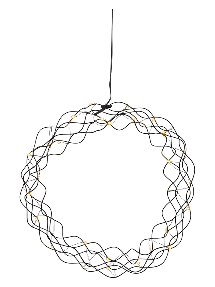 Star Trading LED-Dekoleuchte "Curly" In Schwarz - Ø 30 Cm