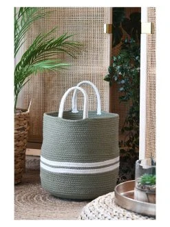 STOF France Aufbewahrungskorb "Guam" In Khaki - (H)30 X Ø 30 Cm