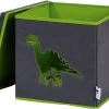 Store.it Aufbewahrungsbox Dino Grün, Mit Sichtfenster, 30 X 30 X 30 Cm