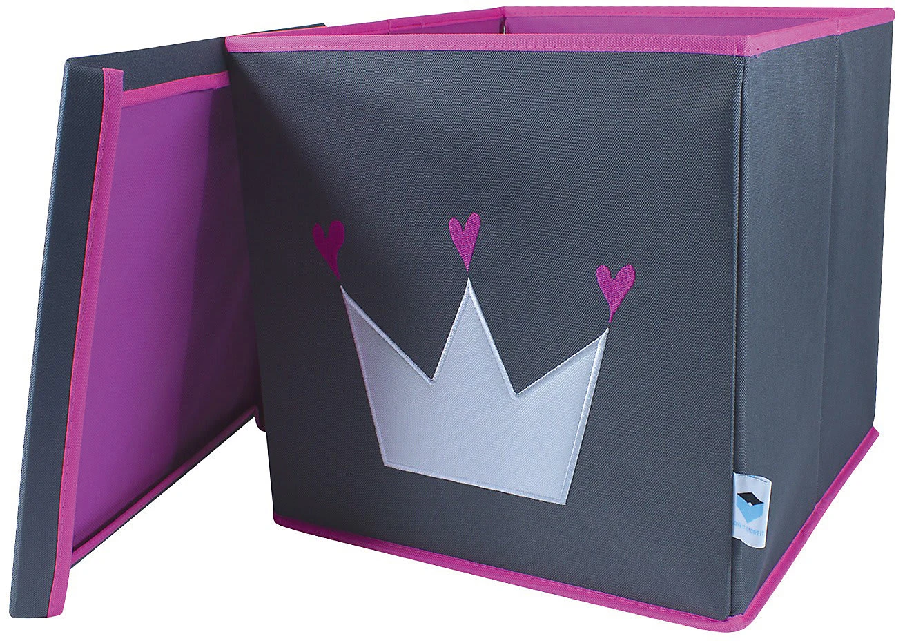 Store.it Aufbewahrungsbox Krone Grau/pink Mit Stabilem Deckel, 33 X 33 X 33 Cm – Bild 4