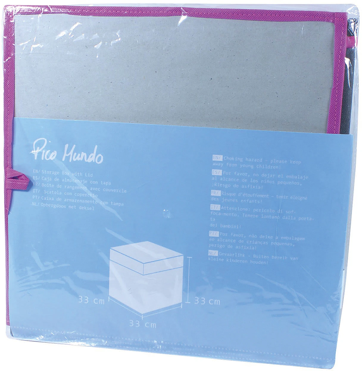 Store.it Aufbewahrungsbox Krone Grau/pink Mit Stabilem Deckel, 33 X 33 X 33 Cm – Bild 9