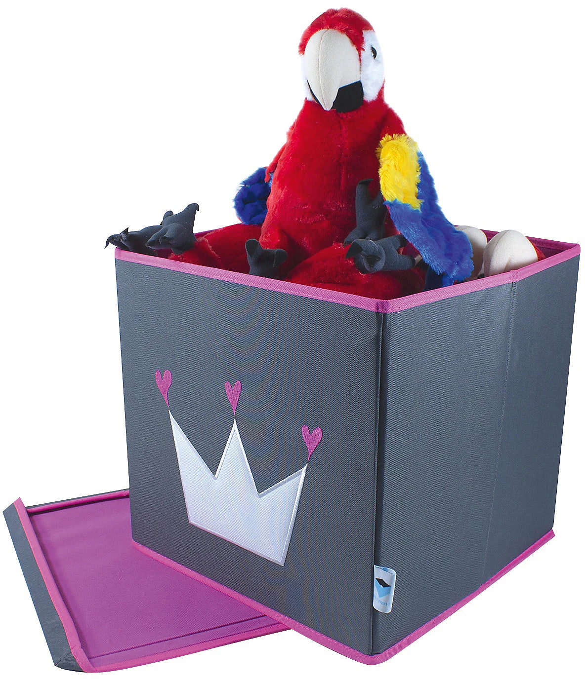 Store.it Aufbewahrungsbox Krone Grau/pink Mit Stabilem Deckel, 33 X 33 X 33 Cm – Bild 10