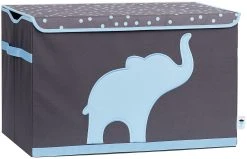Store.it Aufbewahrungsbox Spielzeugtruhe Elefant Grau/blau, 62 X 37,5 X 39 Cm