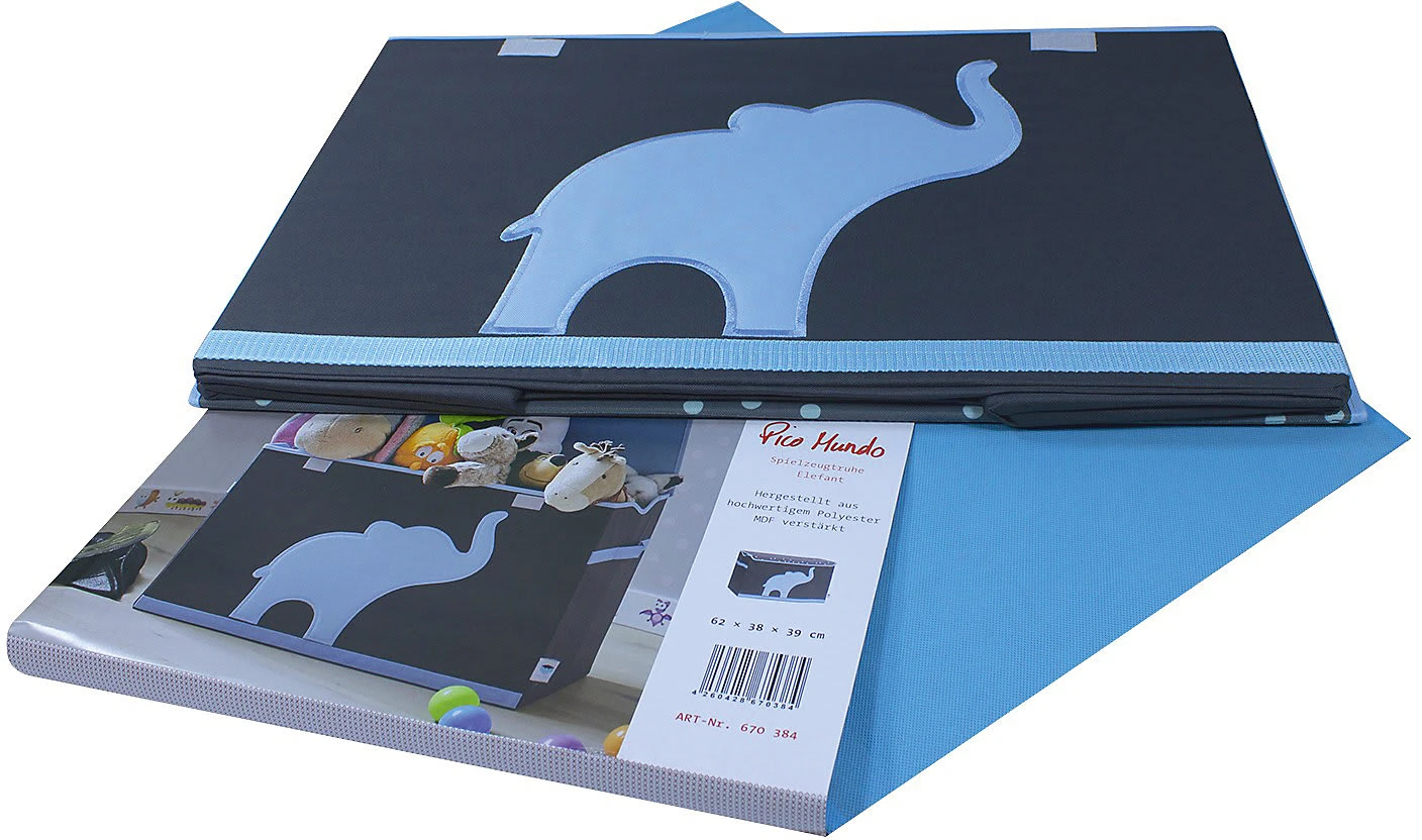 Store.it Aufbewahrungsbox Spielzeugtruhe Elefant Grau/blau, 62 X 37,5 X 39 Cm – Bild 7