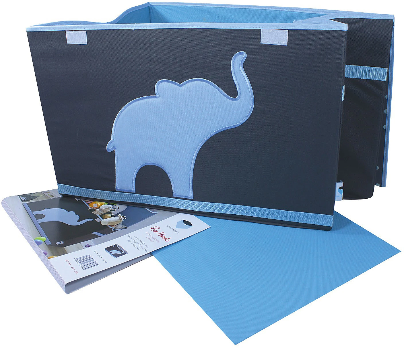 Store.it Aufbewahrungsbox Spielzeugtruhe Elefant Grau/blau, 62 X 37,5 X 39 Cm – Bild 8