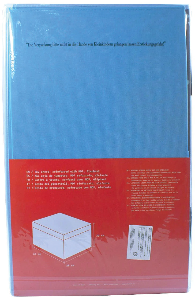 Store.it Aufbewahrungsbox Spielzeugtruhe Elefant Grau/blau, 62 X 37,5 X 39 Cm – Bild 10