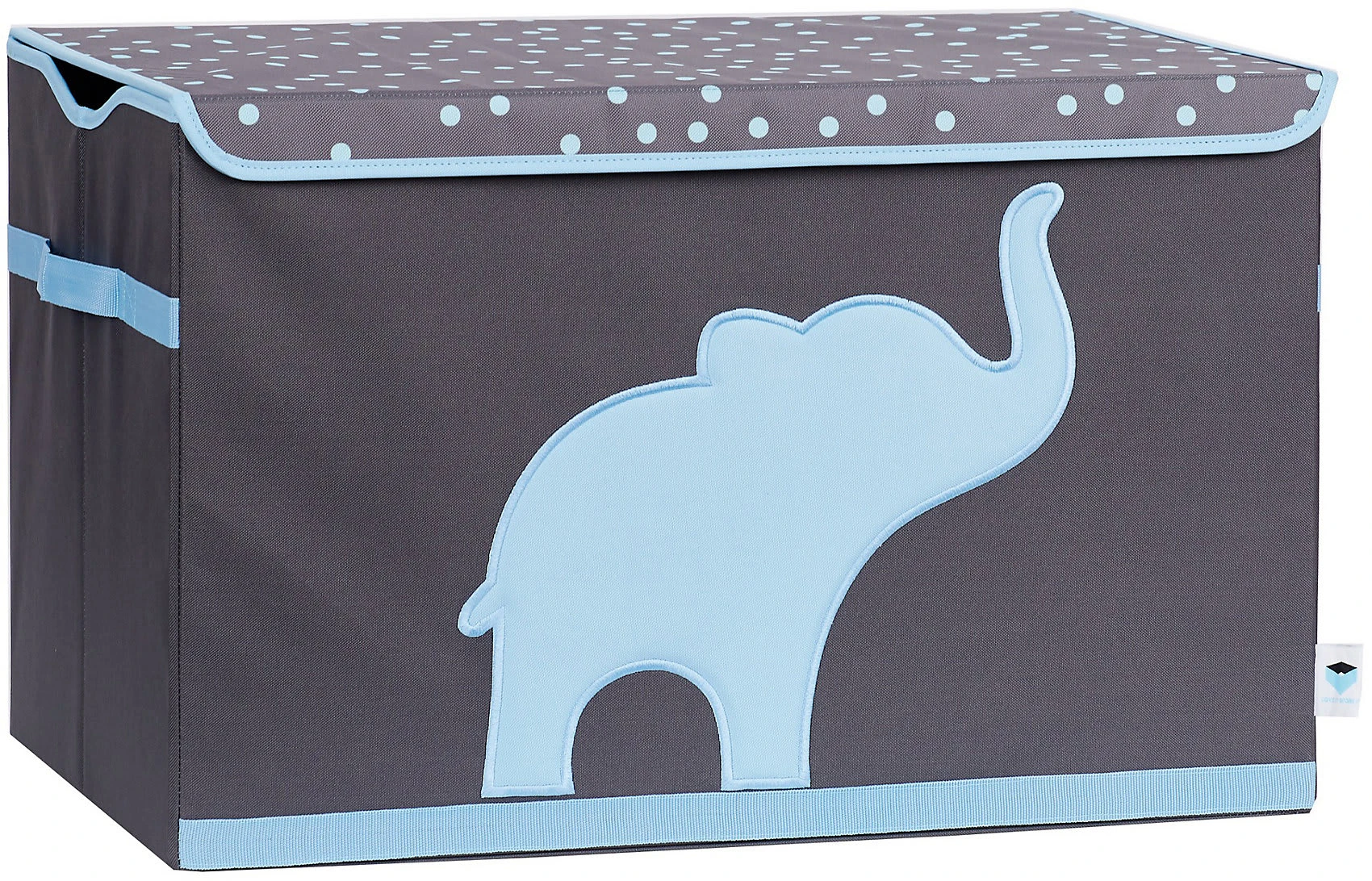 Store.it Aufbewahrungsbox Spielzeugtruhe Elefant Grau/blau, 62 X 37,5 X 39 Cm