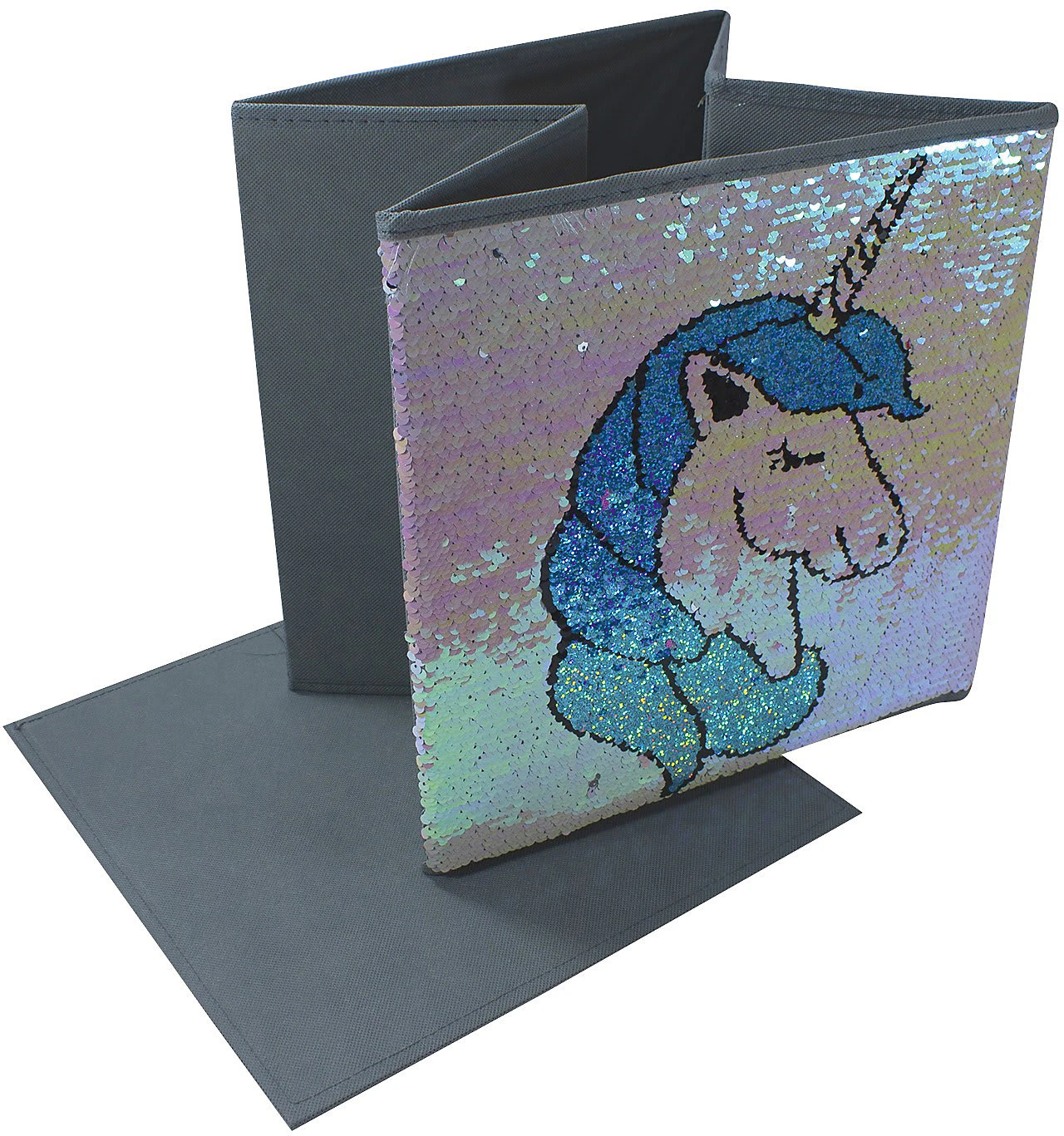 Store.it Aufbewahrungsbox Streichpailletten Einhorn Rosa/blau, Ohne Deckel, 32... – Bild 8