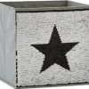 Store.it Aufbewahrungsbox Streichpailletten Stern Schwarz/silber, Ohne Deckel,...
