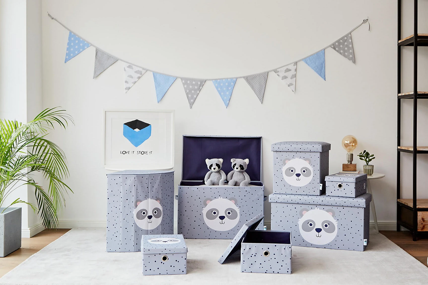 Store.it Aufbewahrungsbox Wäschekorb Panda, Mit Tragegrifen, 35 X 35 X 50 Cm – Bild 4