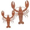 UNUS 2er Set Dekoelement Rost Hummer In Braun