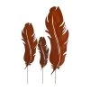 UNUS 3er Set Gartenstecker Rost Federn In Braun