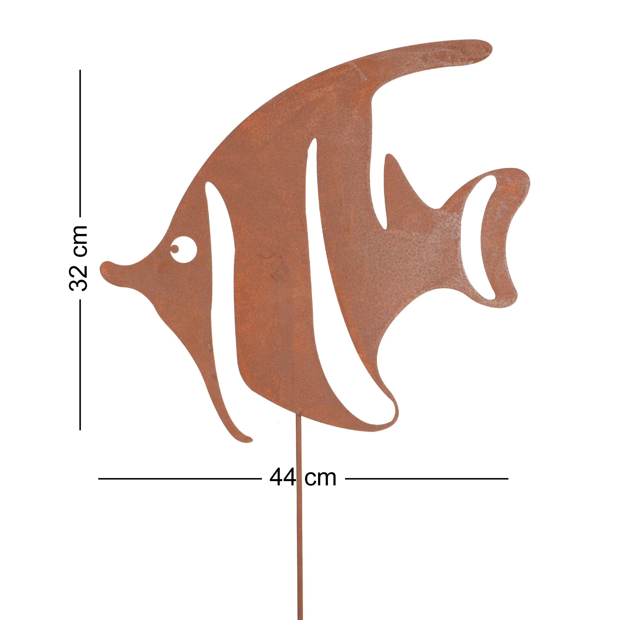 UNUS 3er Set Gartenstecker Rost Fische In Braun – Bild 4