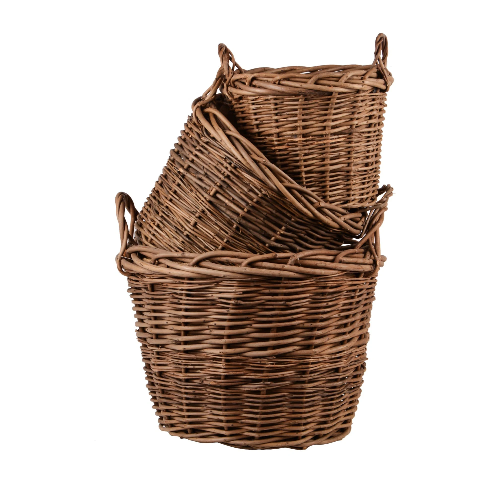 UNUS 3er Set Weidekorb In Braun – Bild 2