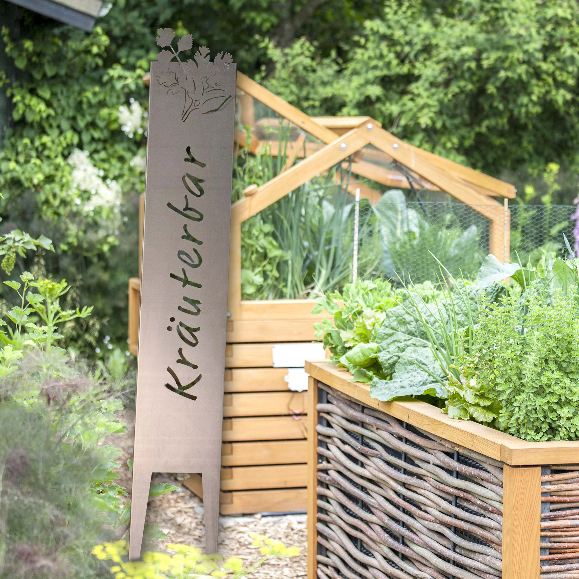 UNUS Gartenschild Kräuterbar In Silber – Bild 5