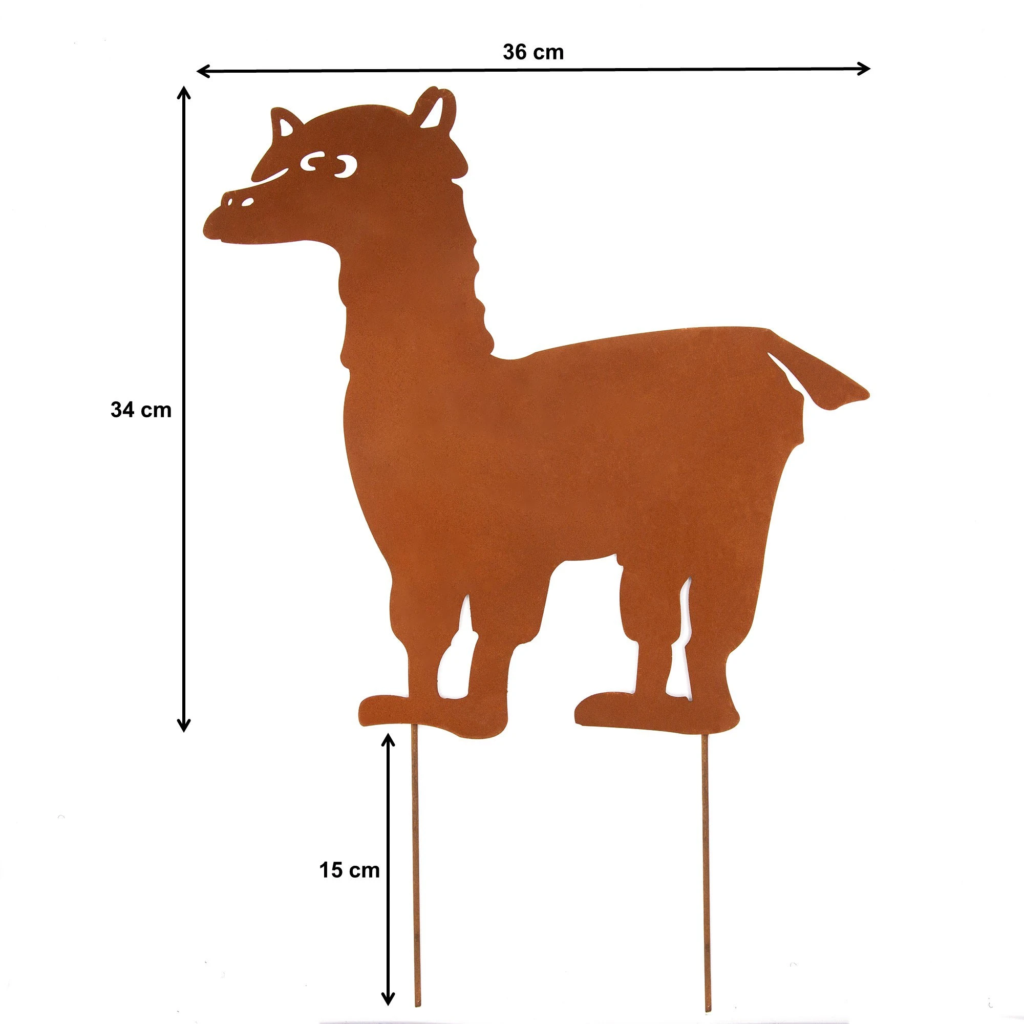 UNUS Gartenstecker Rost Alpaka In Braun – Bild 2