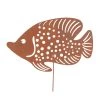 UNUS Gartenstecker Rost Fisch In Braun