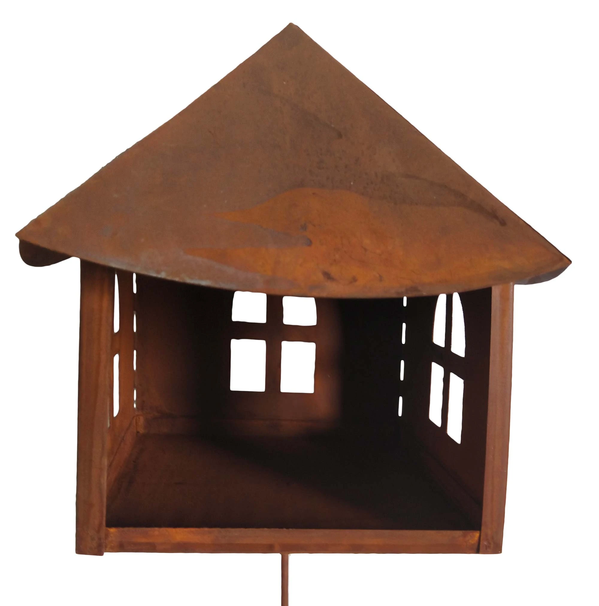 UNUS Gartenstecker Rost Haus In Braun – Bild 3
