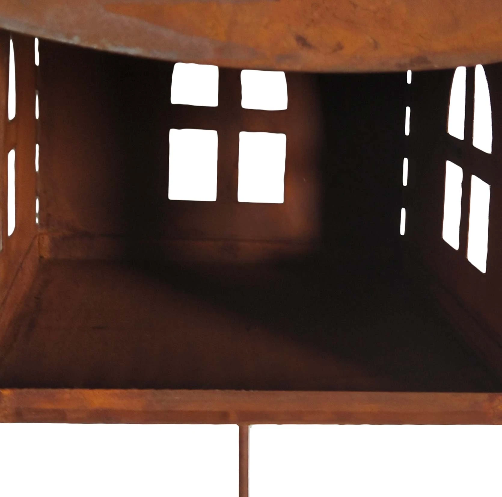 UNUS Gartenstecker Rost Haus In Braun – Bild 4