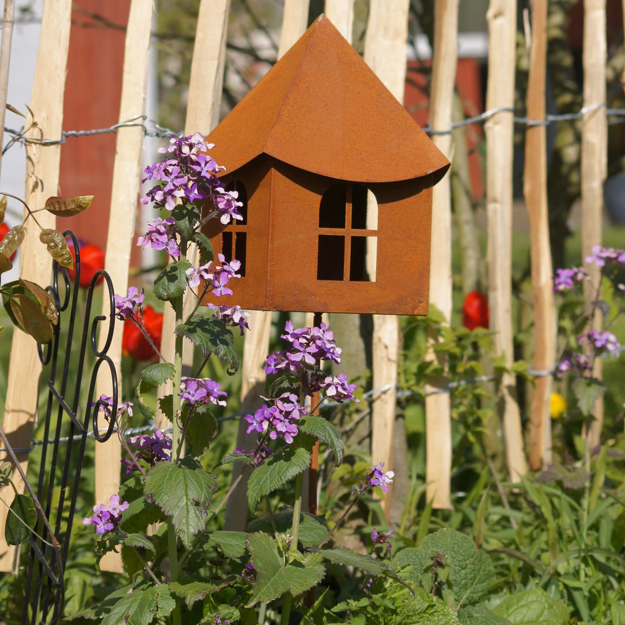 UNUS Gartenstecker Rost Haus In Braun – Bild 5