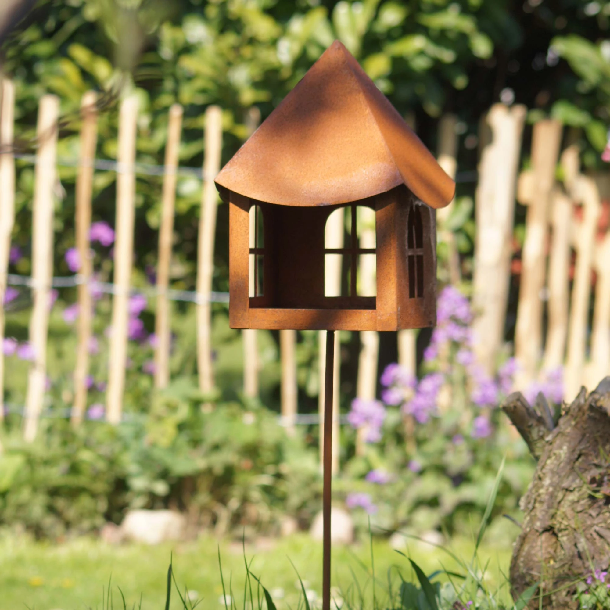 UNUS Gartenstecker Rost Haus In Braun – Bild 6