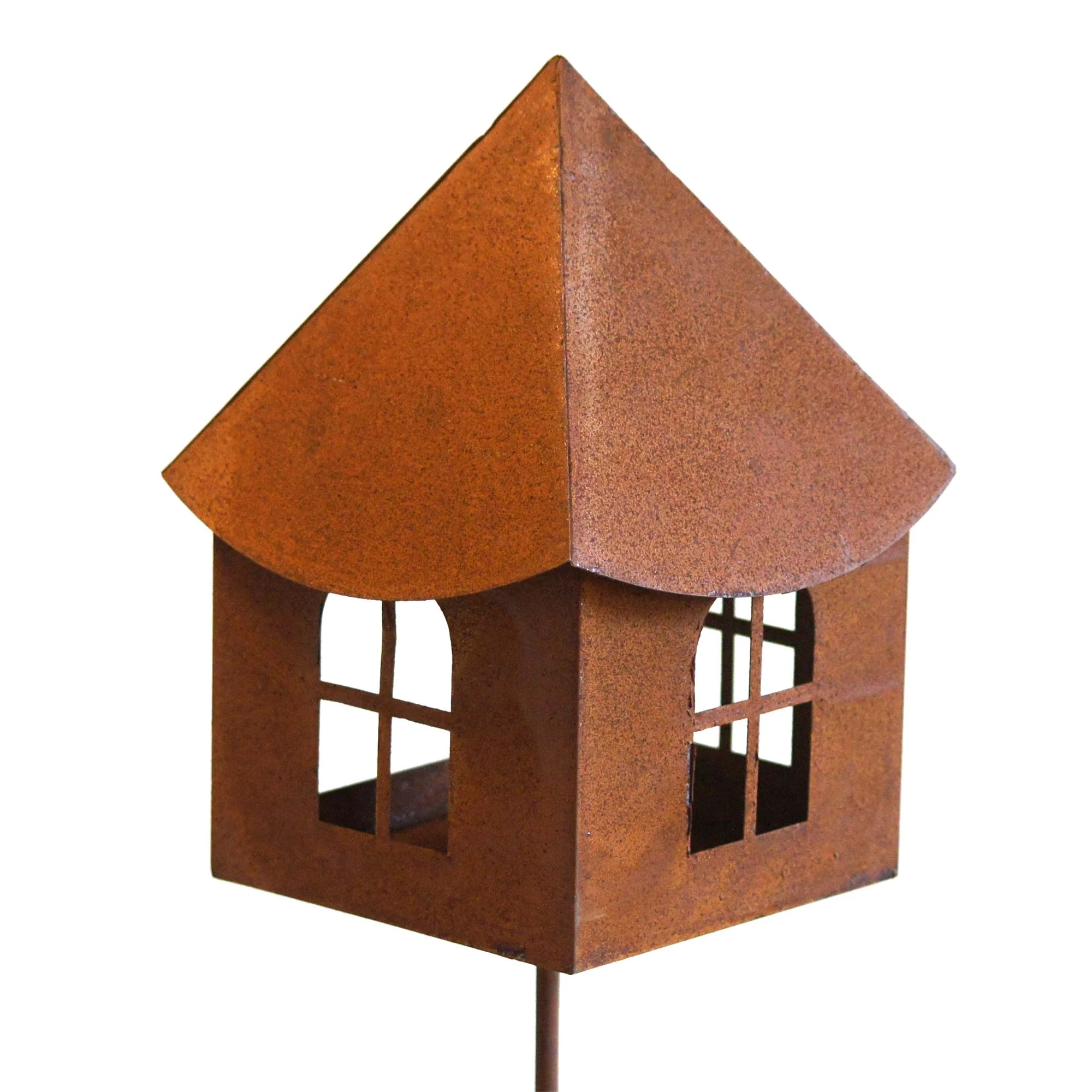 UNUS Gartenstecker Rost Haus In Braun