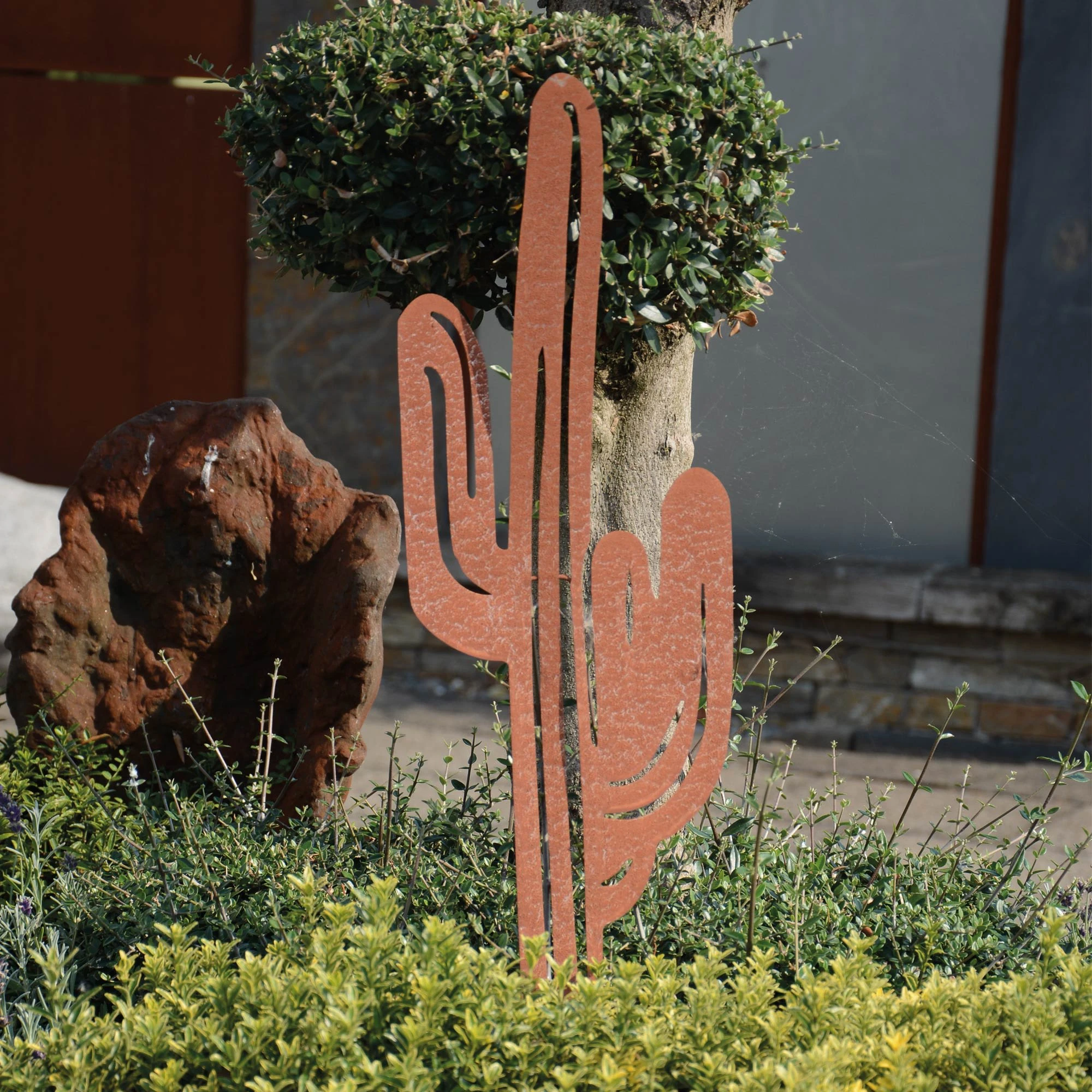 UNUS Gartenstecker Rost Kaktus In Braun – Bild 4